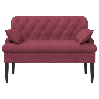 Loungebank met knopencomfort Wijnrood 111 x 68 x 80 cm Stof