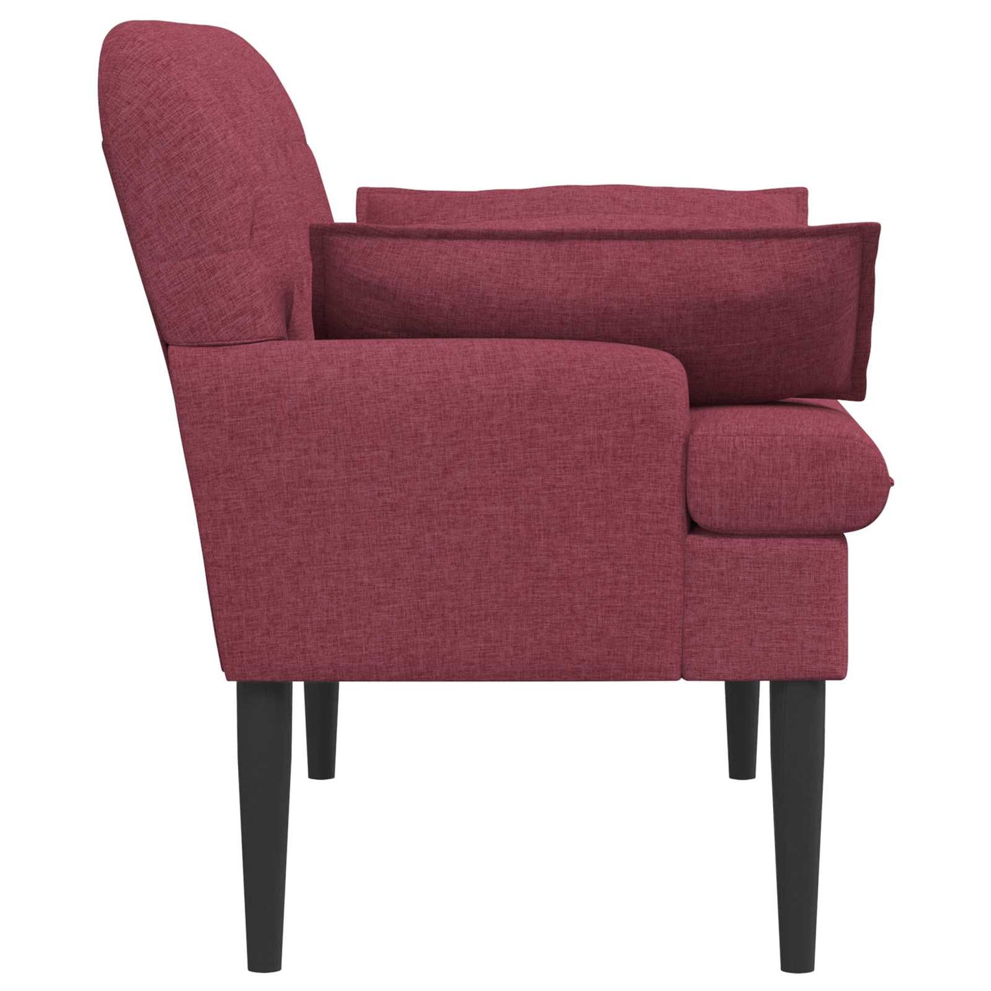 Loungebank met knopencomfort Wijnrood 111 x 68 x 80 cm Stof