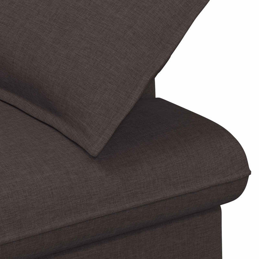 Loungebank met knopencomfort Donkerbruin 111 x 68 x 80 cm Stof