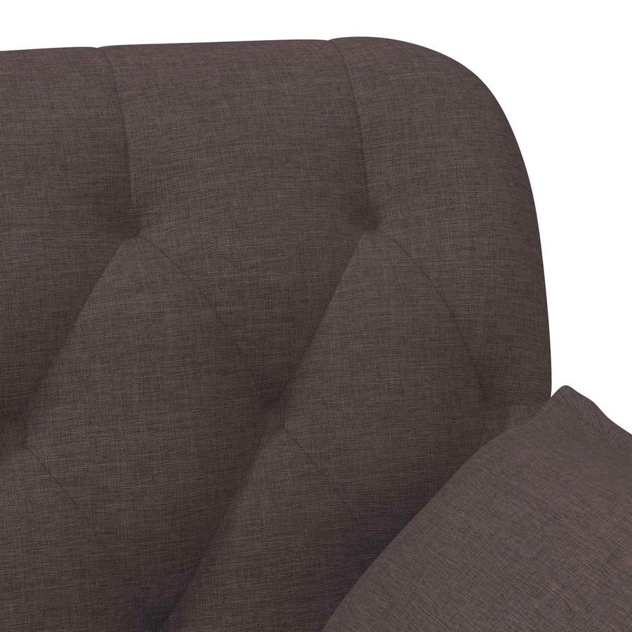 Loungebank met knopencomfort Donkerbruin 111 x 68 x 80 cm Stof