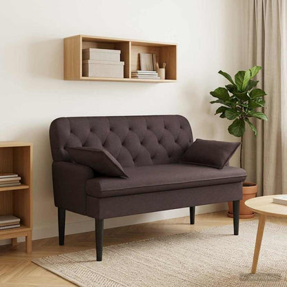 Loungebank met knopencomfort Donkerbruin 111 x 68 x 80 cm Stof