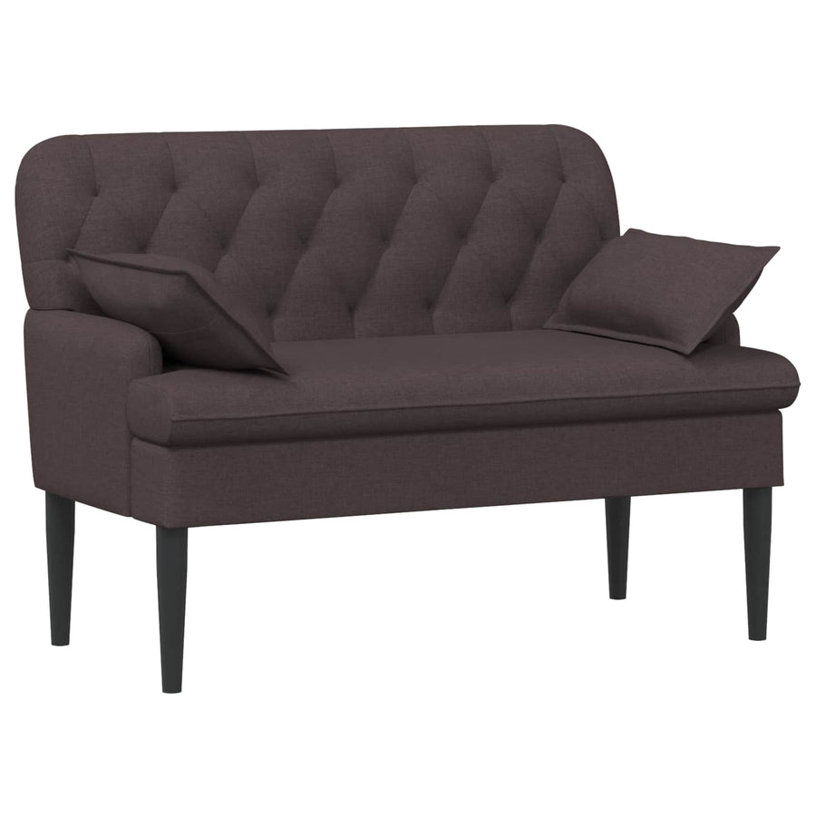 Loungebank met knopencomfort Donkerbruin 111 x 68 x 80 cm Stof