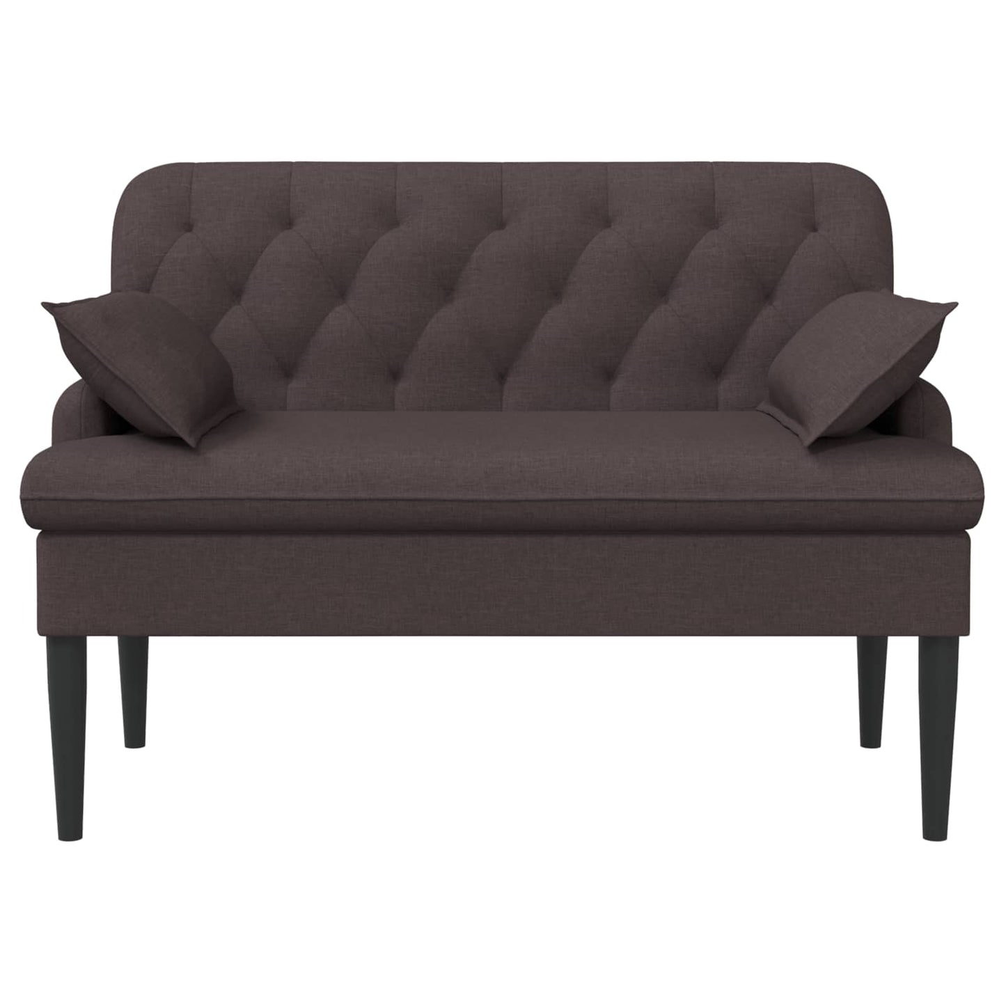 Loungebank met knopencomfort Donkerbruin 111 x 68 x 80 cm Stof