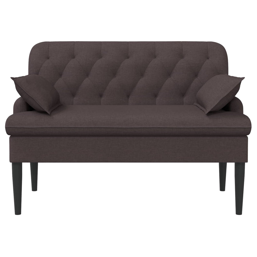 Loungebank met knopencomfort Donkerbruin 111 x 68 x 80 cm Stof