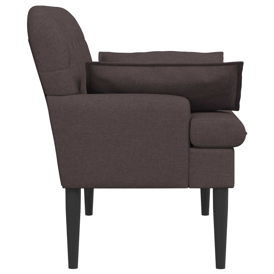 Loungebank met knopencomfort Donkerbruin 111 x 68 x 80 cm Stof