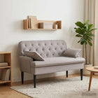 Loungebank met knopencomfort Taupe 111 x 68 x 80 cm Stof