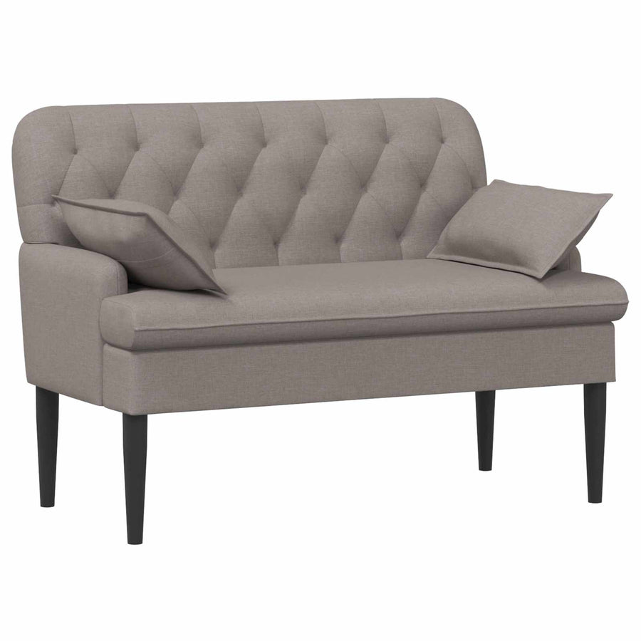 Loungebank met knopencomfort Taupe 111 x 68 x 80 cm Stof