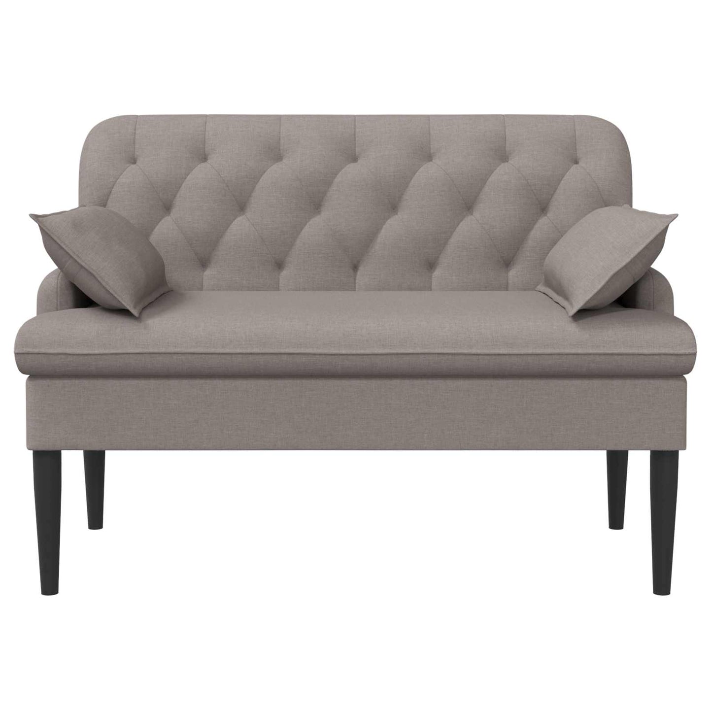 Loungebank met knopencomfort Taupe 111 x 68 x 80 cm Stof