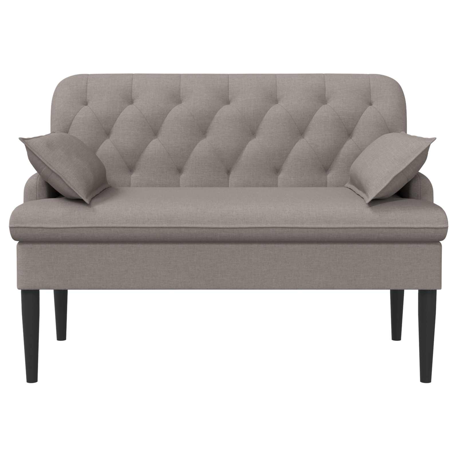 Loungebank met knopencomfort Taupe 111 x 68 x 80 cm Stof