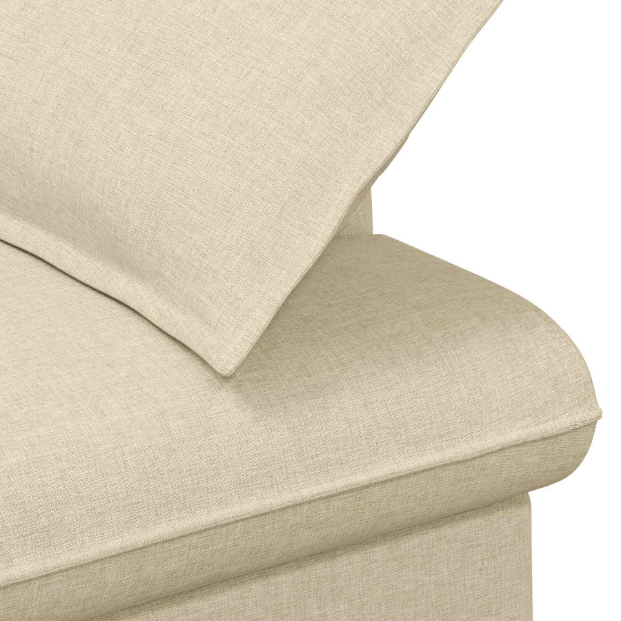 Loungebank met knopencomfort Crèmekleurig 111 x 68 x 80 cm Stof