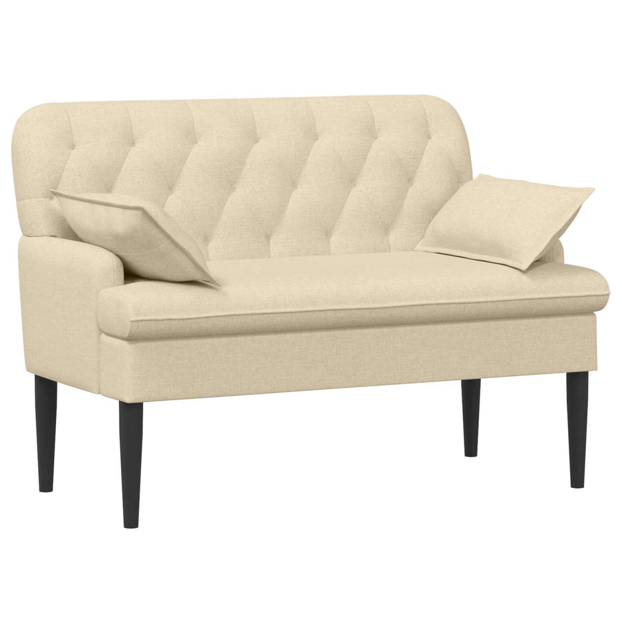 Loungebank met knopencomfort Crèmekleurig 111 x 68 x 80 cm Stof