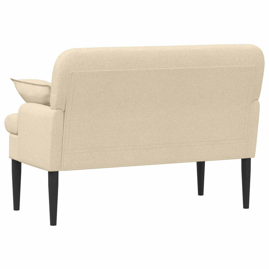 Loungebank met knopencomfort Crèmekleurig 111 x 68 x 80 cm Stof