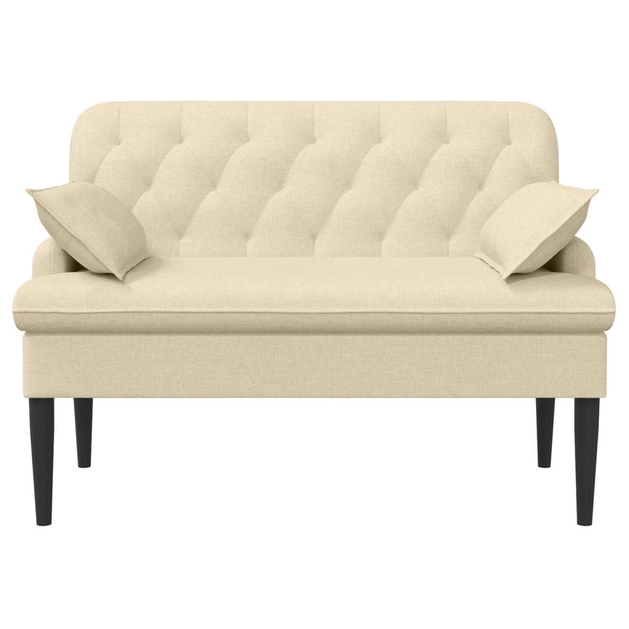 Loungebank met knopencomfort Crèmekleurig 111 x 68 x 80 cm Stof