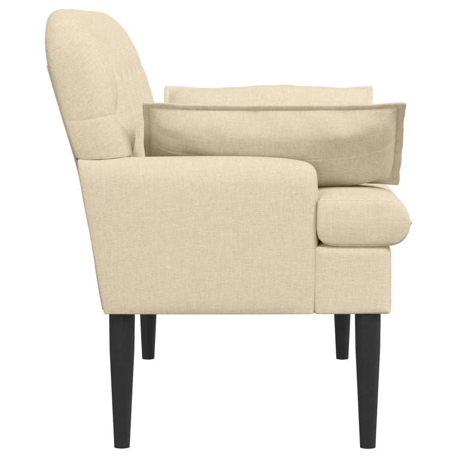 Loungebank met knopencomfort Crèmekleurig 111 x 68 x 80 cm Stof