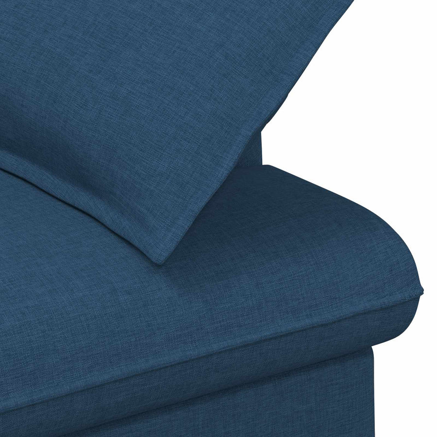 Loungebank met knopencomfort Blauw 111 x 68 x 80 cm Stof