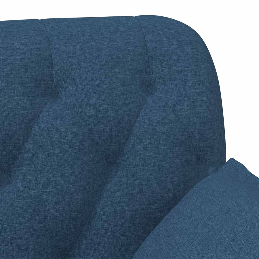 Loungebank met knopencomfort Blauw 111 x 68 x 80 cm Stof