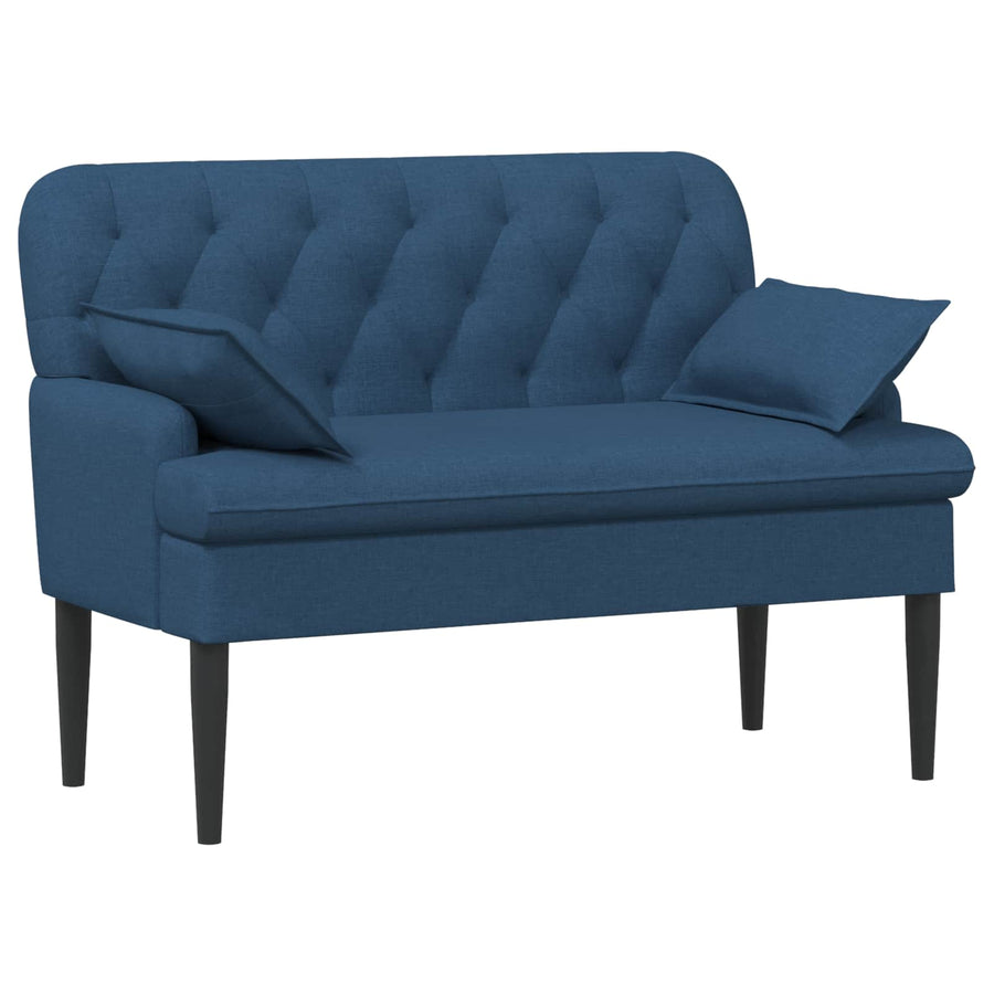 Loungebank met knopencomfort Blauw 111 x 68 x 80 cm Stof