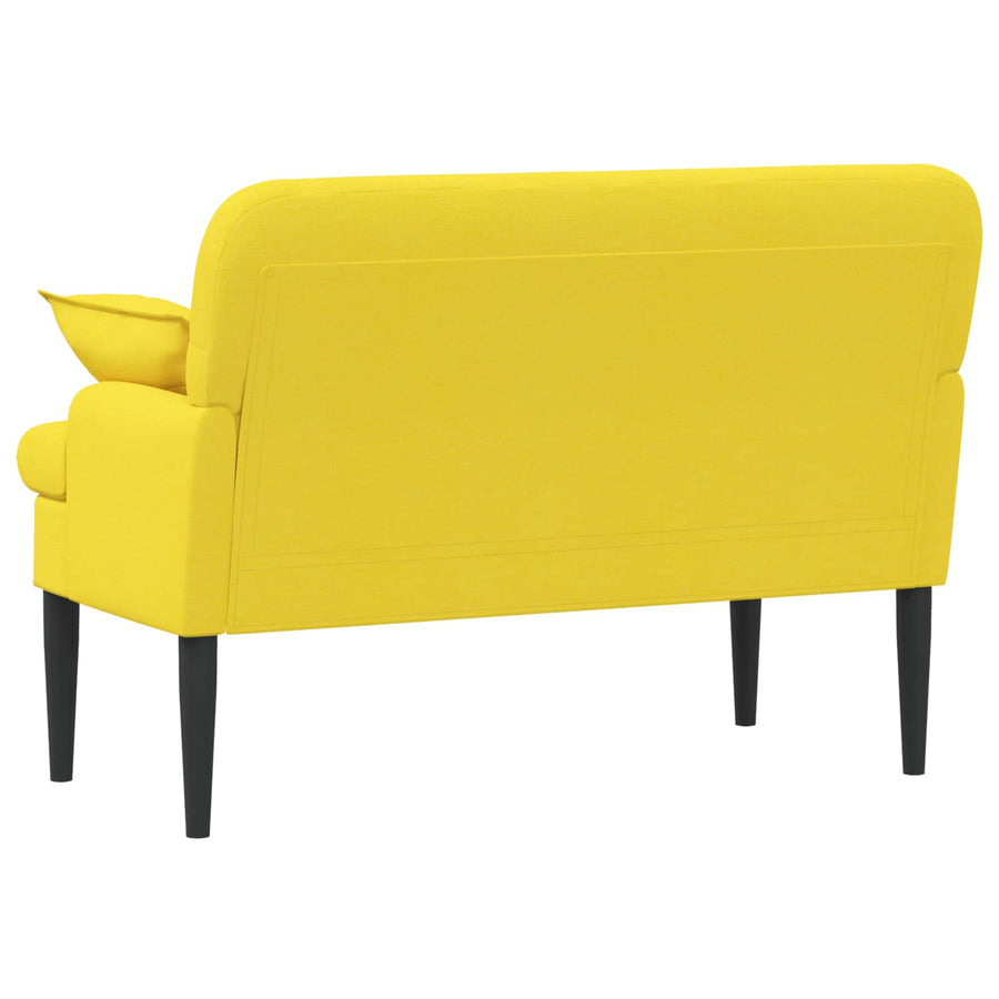 Loungebank met knopencomfort Licht Geel 111 x 68 x 80 cm Stof