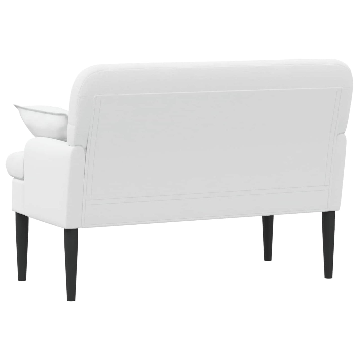 Loungebank met knopencomfort Wit 111 x 68 x 80 cm Stof