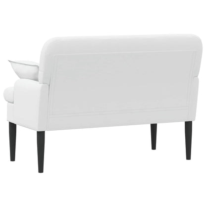 Loungebank met knopencomfort Wit 111 x 68 x 80 cm Stof