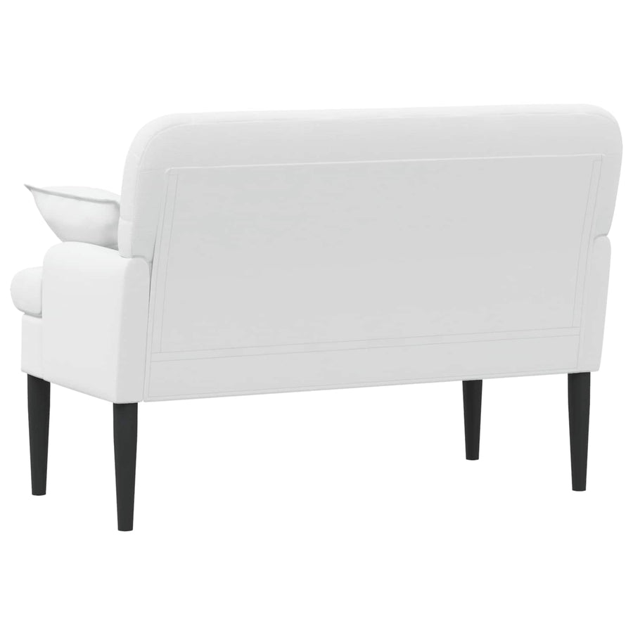 Loungebank met knopencomfort Wit 111 x 68 x 80 cm Stof