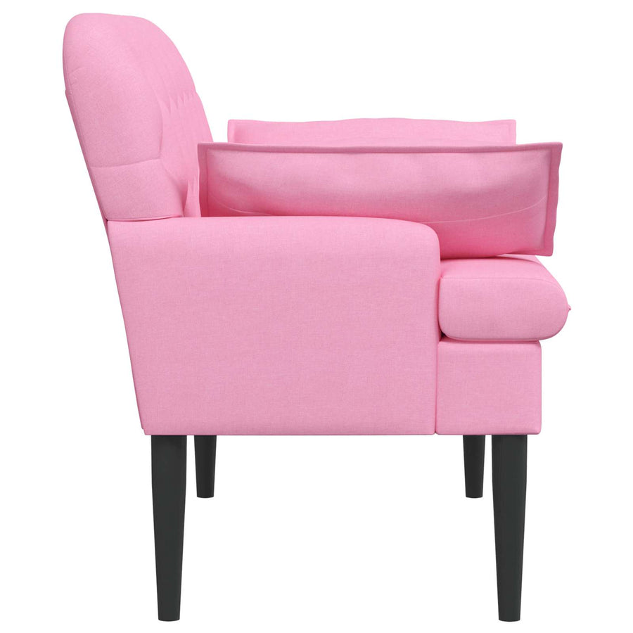Loungebank met knopencomfort Roze 111 x 68 x 80 cm Stof