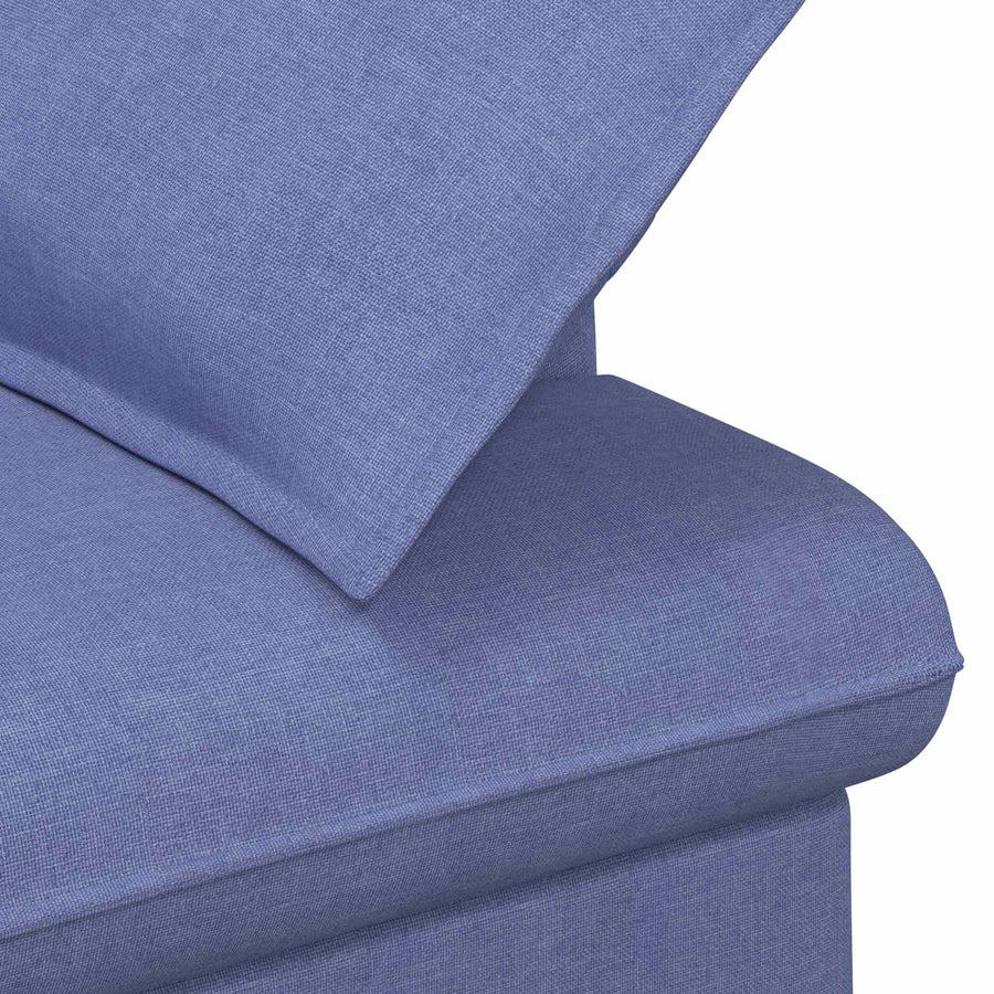 Loungebank met knopencomfort Jeans Blauw 111 x 68 x 80 cm Stof