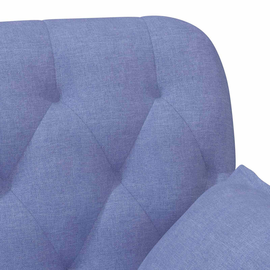 Loungebank met knopencomfort Jeans Blauw 111 x 68 x 80 cm Stof