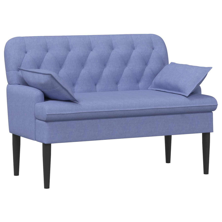 Loungebank met knopencomfort Jeans Blauw 111 x 68 x 80 cm Stof