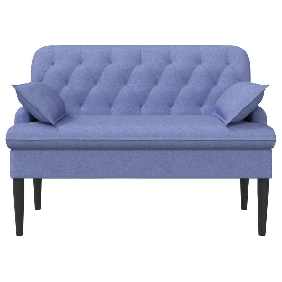 Loungebank met knopencomfort Jeans Blauw 111 x 68 x 80 cm Stof