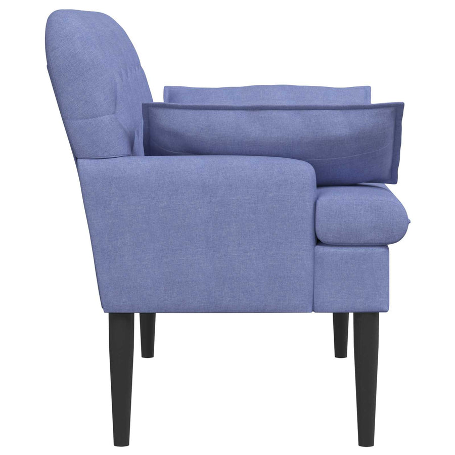 Loungebank met knopencomfort Jeans Blauw 111 x 68 x 80 cm Stof