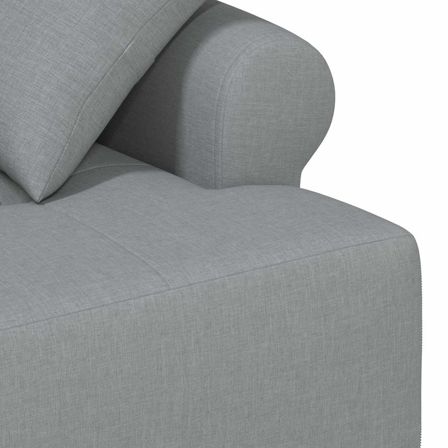 Loungebank met knopencomfort Lichtgrijs 120 x 65 x 79 cm Stof