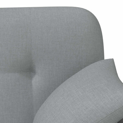 Loungebank met knopencomfort Lichtgrijs 120 x 65 x 79 cm Stof