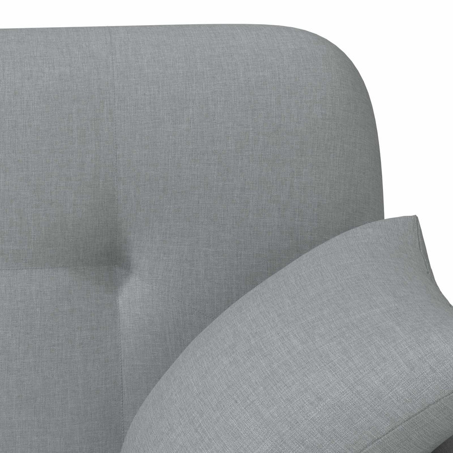 Loungebank met knopencomfort Lichtgrijs 120 x 65 x 79 cm Stof
