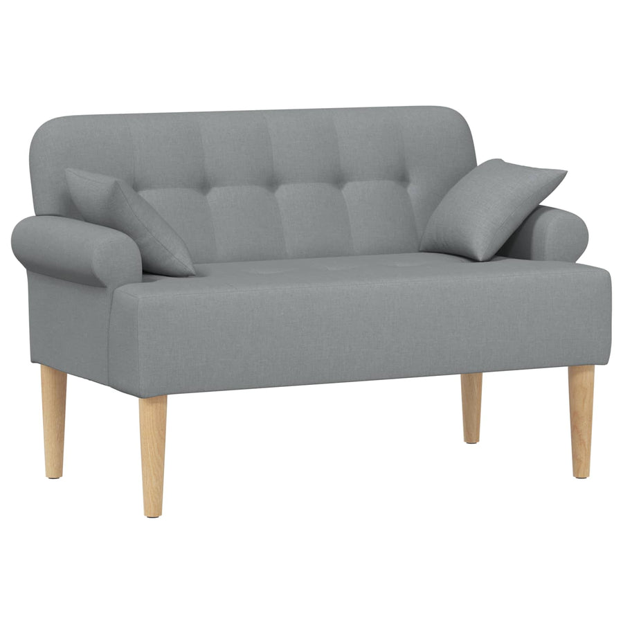 Loungebank met knopencomfort Lichtgrijs 120 x 65 x 79 cm Stof