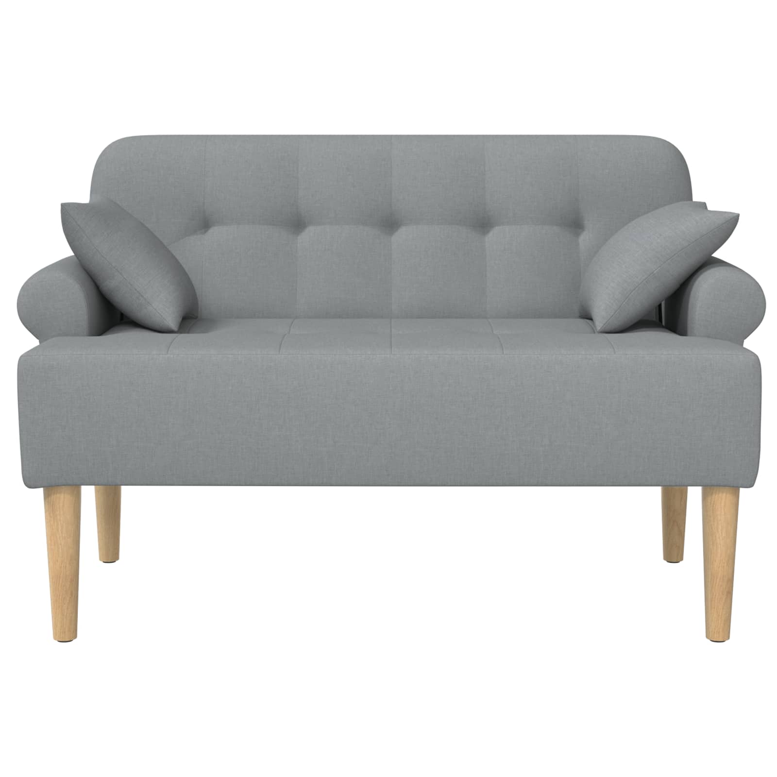 Loungebank met knopencomfort Lichtgrijs 120 x 65 x 79 cm Stof