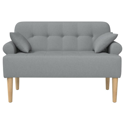 Loungebank met knopencomfort Lichtgrijs 120 x 65 x 79 cm Stof