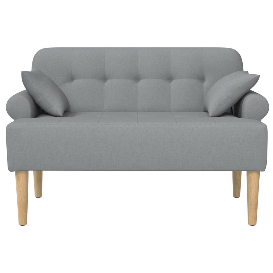 Loungebank met knopencomfort Lichtgrijs 120 x 65 x 79 cm Stof