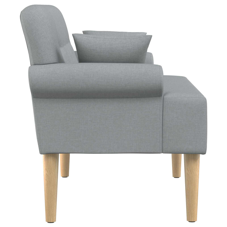 Loungebank met knopencomfort Lichtgrijs 120 x 65 x 79 cm Stof