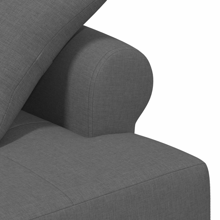 Loungebank met knopencomfort Donkergrijs 120 x 65 x 79 cm Stof