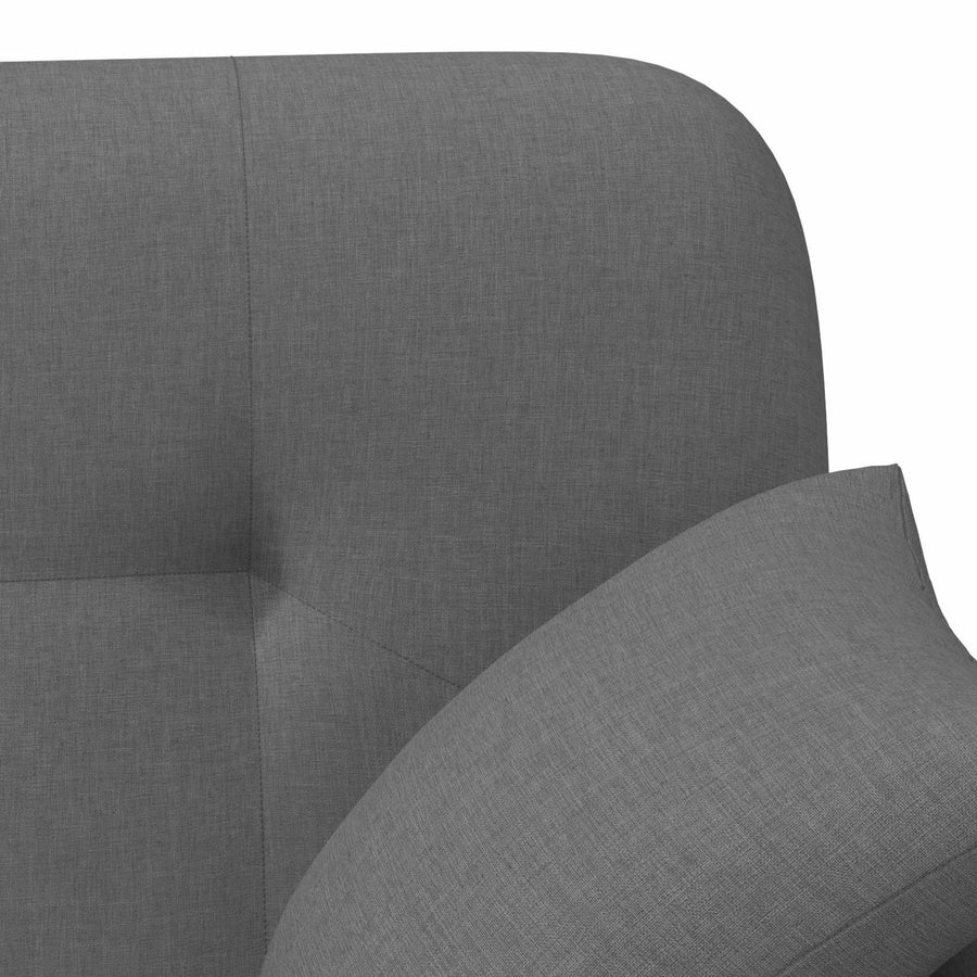 Loungebank met knopencomfort Donkergrijs 120 x 65 x 79 cm Stof