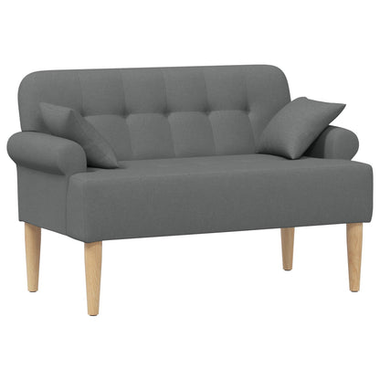 Loungebank met knopencomfort Donkergrijs 120 x 65 x 79 cm Stof