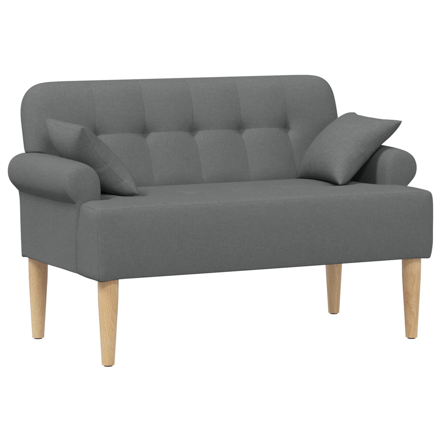Loungebank met knopencomfort Donkergrijs 120 x 65 x 79 cm Stof