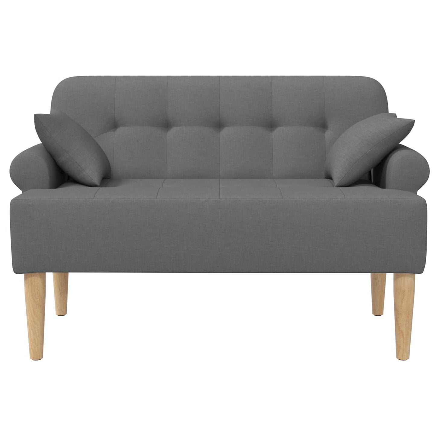 Loungebank met knopencomfort Donkergrijs 120 x 65 x 79 cm Stof