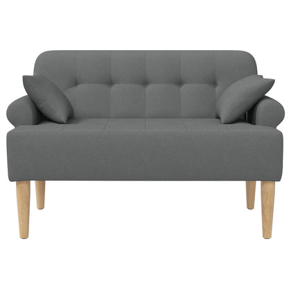 Loungebank met knopencomfort Donkergrijs 120 x 65 x 79 cm Stof