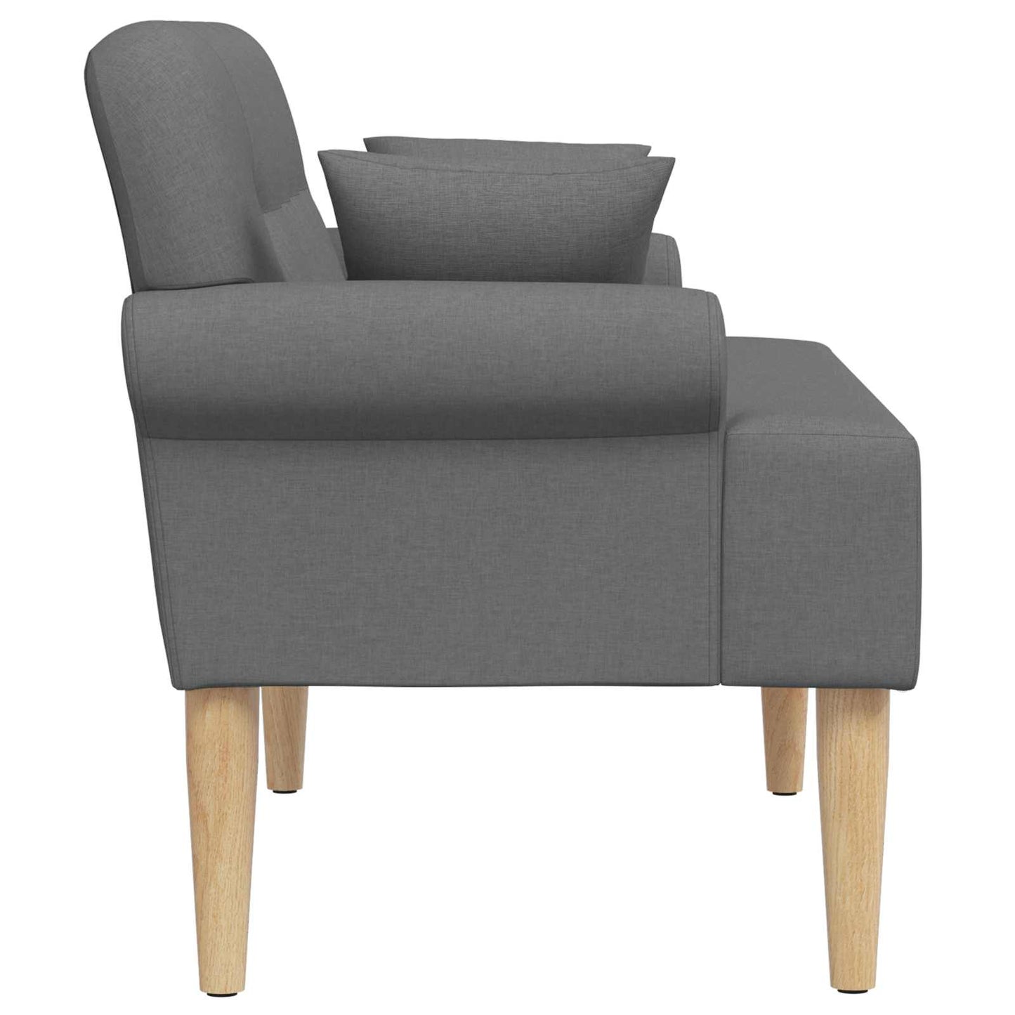 Loungebank met knopencomfort Donkergrijs 120 x 65 x 79 cm Stof