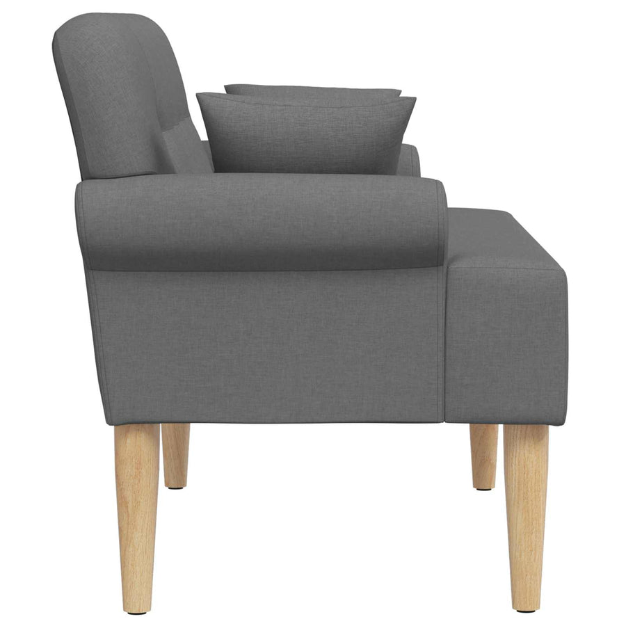 Loungebank met knopencomfort Donkergrijs 120 x 65 x 79 cm Stof
