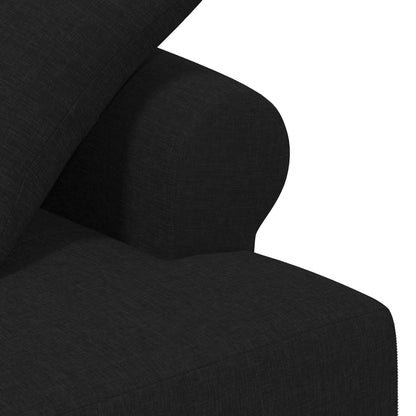 Loungebank met knopencomfort Zwart 120 x 65 x 79 cm Stof