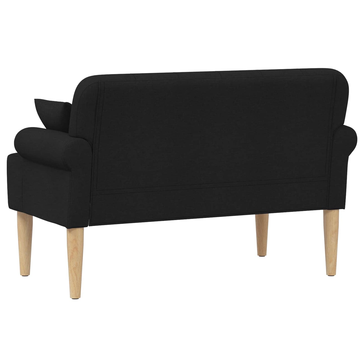 Loungebank met knopencomfort Zwart 120 x 65 x 79 cm Stof