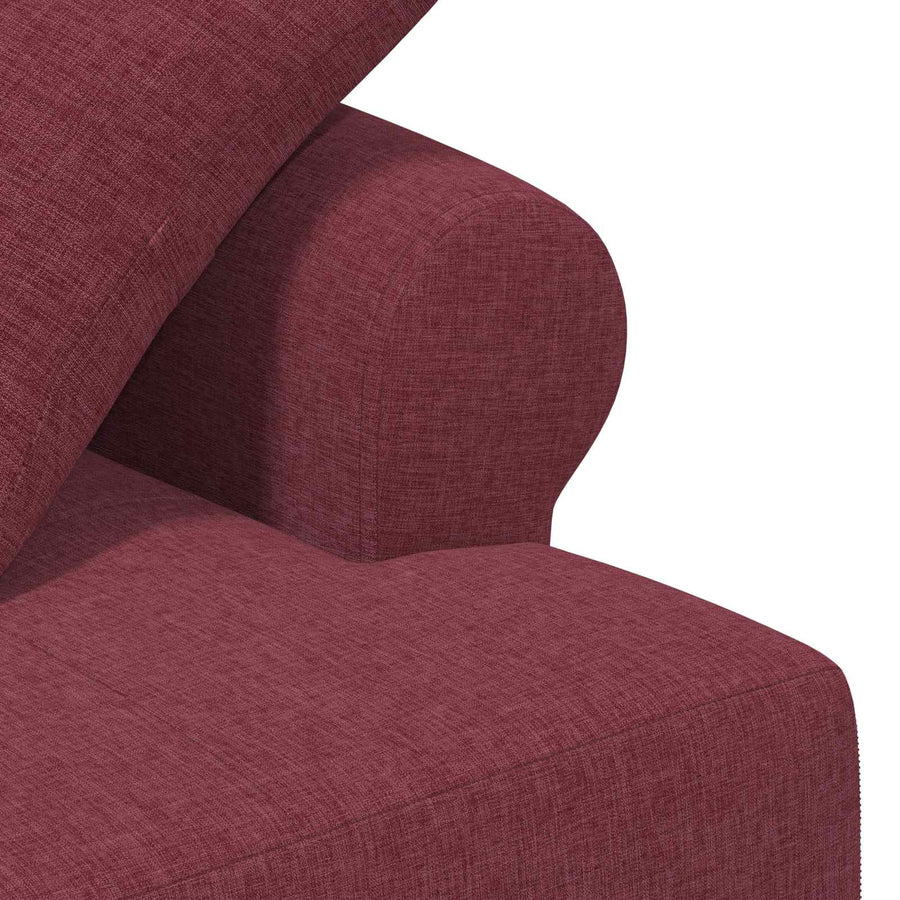 Loungebank met knopencomfort Wijnrood 120 x 65 x 79 cm Stof